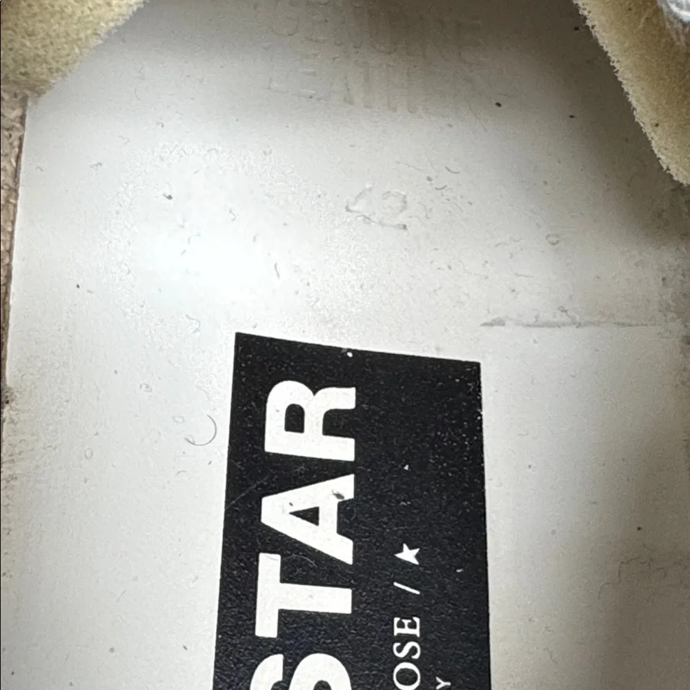 Golden Goose Dad Star Gold Leather and mesh Sneakers - Picture 5 of 6